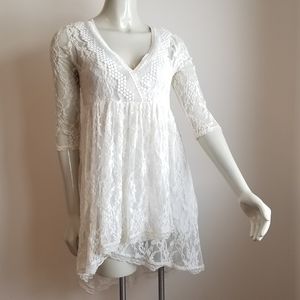 Free People dreamy ivory dress BeAuTiFuL sz2